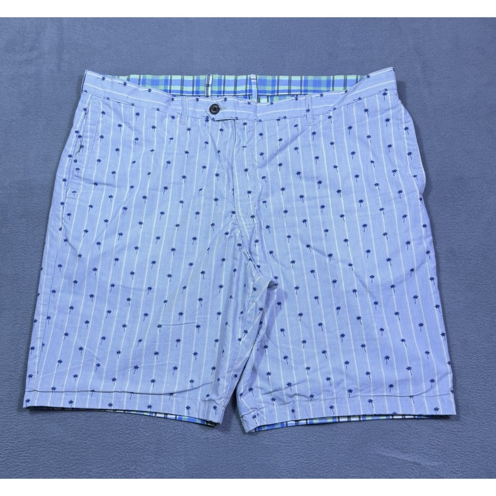 Tommy Bahama Shorts Mens 42 REVERSIBLE Palm Tree Plaid 10" Inseam Normcore Golf